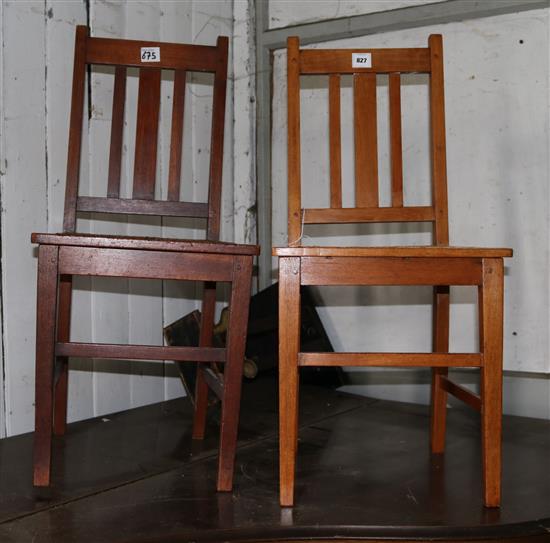 Pair of cane seat bedroom chairs(-)